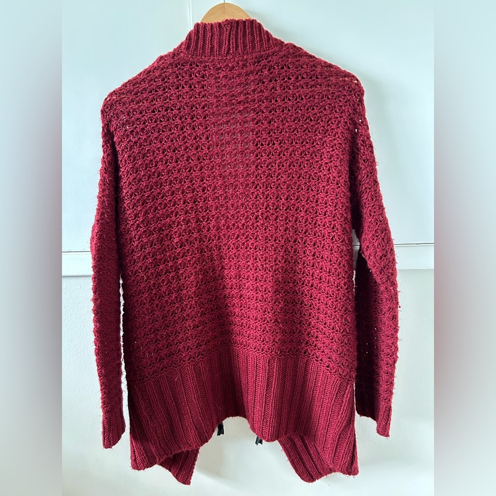 Point Zero Deep Red Knit Cardigan - Picture 3 of 5